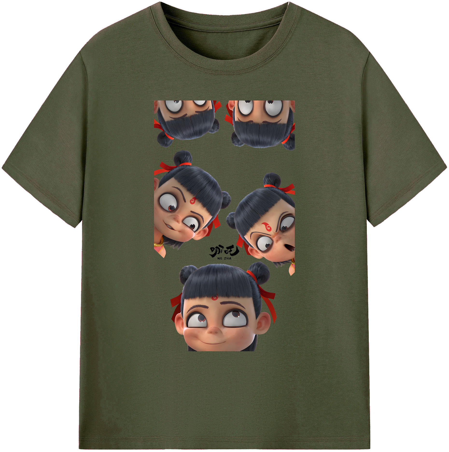 （画像用） Ne Zha 2 ナタ 魔童の大暴れ 綿100％ メンズ半袖Tシャツ｜肌触りやわらか＆通気性